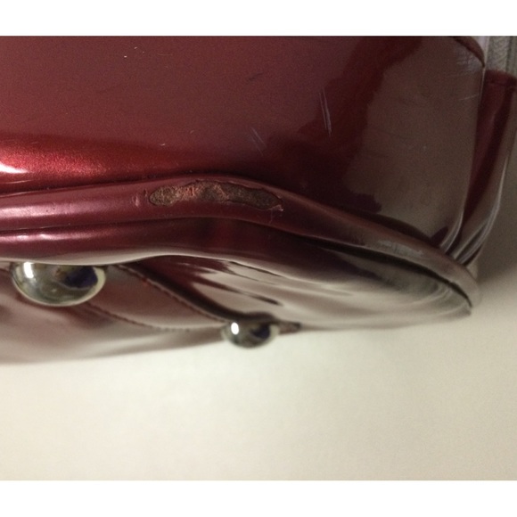 Loungefly Hello Kitty Quilted Faux Patent Leather Dome Satchel - Picture 10 of 15